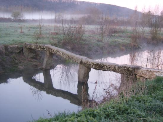 Vieux pont de pierre avant restauration